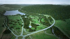 Vizualizace přehrady Nové Heřminovy na Bruntálsku