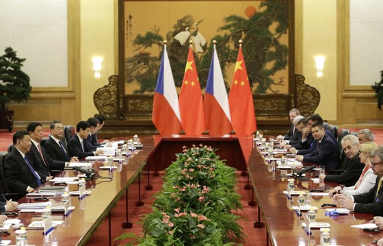 Prezident Miloš Zeman se v Pekingu sešel se svým čínským protějškem Si...