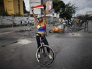 Protesty proti prezidentu Nicolási Madurovi v hlavním mst Venezuely. (15.5....