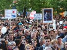 Demonstrace proti ministrovi financí Andreji Babiovi a prezidentu Miloi...