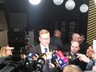 Pavel Blobrádek po schzce koalice s prezidentem Miloem Zemanem (10.5.2017).