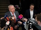 Ministr vnitra Milan Chovanec po schůzce koalice s prezidentem Milošem Zemanem...