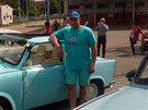 Setkání majitel trabant v Plzni, na snímku Jakub Franc se svým vozidlem (14....