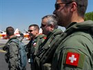 vcarsk skupina Patrouille Suisse na strojch F-5E Tiger II v slavi