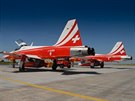 vcarsk skupina Patrouille Suisse na strojch F-5E Tiger II v slavi