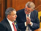 Ministr financí Andrej Babi se ve Snmovn pustil do ostré výmny názor s...