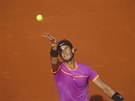 Rafael Nadal bhem finálového zápasu Madrid Open.