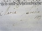 V jihlavském archivu je uloeno nkolik cenných dokument s podpisem panovnice....