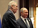 Prezident Miloš Zeman při schůzce s Vladimírem Putinem, která se konala v...