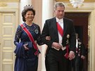 védská královna Silvia a finský prezident Sauli Niinisto (Oslo, 9. kvtna 2017)
