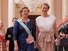 ecká královna Anne-Marie a nizozemská princezna Mabel z Orange-Nassau (Oslo,...