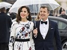 Dánský korunní princ Frederik a korunní princezna Mary (Oslo, 10. kvtna 2017)