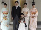 Japonský princ Fumihito, jeho manelka princezna Kiko a jejich dti princezna...