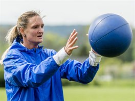 Petra Kulichov na trninku basketbalov reprezentace v Lznch Blohrad