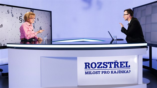 Exministryn spravedlnosti Helena Vlkov v diskusnm poadu Rozstel. (12. kvtna 2017)