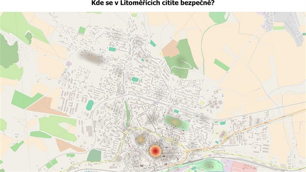 Pocitov mapa Litomic.