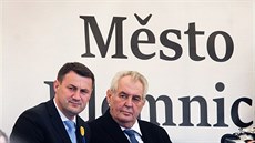 Prezident Milo Zeman pi návtv Libereckého kraje zavítal do msta...