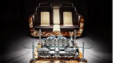 Design tpána Marka. Sedaka je vytvoena ze zadní  lavice vozu Rolls Royce. 