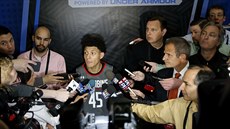 Justin Jackson elí zájmu noviná na NBA Draft Combine.