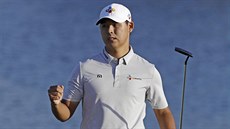 Kim Si-u se raduje b�hem The Players Championship.