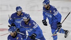 Gólová radost italských hokejist v utkání proti védsku