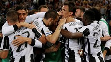 Gólová radost fotbalist Juventusu v duelu na hiti AS ím.