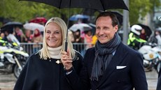 Norský korunní princ Haakon a korunní princezna Mette-Marit (Oslo, 10. kvtna...