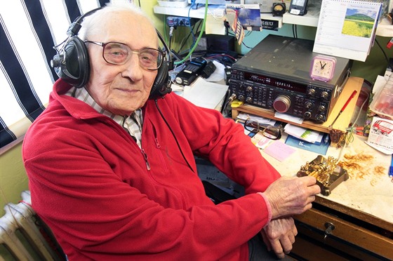 Josef Langmüller, nejstarší radioamatér v České republice.