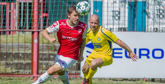 Momentka z utkání Pardubice (ervená) vs. Varnsdorf