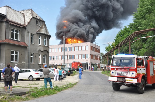 Po�ár liberecké Severochemy (29. kv�tna 2017)