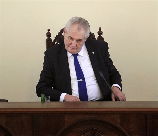 Prezident Milo Zeman na setkání s jihomoravskými zastupiteli v budov...