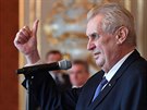 Prezident Milo Zeman pi jmenování nového ministra financí Ivana Pilného...