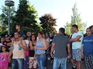 Ve Chomutově se sešla asi stovka Romů na pietní shromáždění.