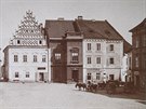 Táborské ikovo námstí kolem roku 1870.