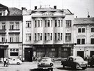 Hotel Slávie v Pelhimov na dobovém snímku