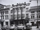 Hotel Slávie v Pelhimov na dobovém snímku