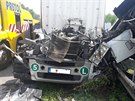 Nehoda na 55. kilometru D1 ve smru na Prahu (22.5.2017).