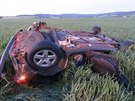 Smrtelná nehoda na silnici mezi Slavkovem a Stráním.
