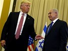 Americký prezident Donald Trump s izraelským premiérem Benjaminem Netanjahuem v...