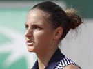 Karolína Plíková a její radost v 1. kole Roland Garros