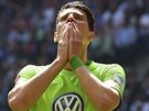 Mario Gomez, útoník Wolfsburgu, po prohe s Hamburkem.