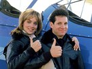Sharon Stone a Steve Guttenberg ve filmu Policejní akademie 4: Obanská patrola...