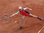 Tenistka Julia Boserupov bhem prvnho kola Roland Garros.
