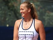 UVOLNN. Petra Kvitov pi trninku ped odletem na Roland Garros v Pai.