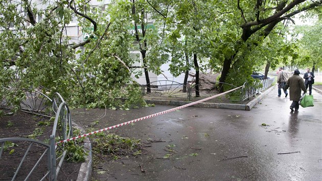 Moskvu zashl niiv uragn, kter polmal 3500 strom (29.5.2017).