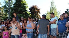 Ve Chomutově se sešla asi stovka Romů na pietní shromáždění.
