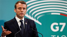 Francouzský prezident Emmanuel Macron na summitu G7 v italské Taormin (27....