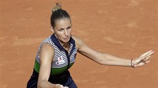 Karolína Plíková a její forhend v 1. kole Roland Garros.