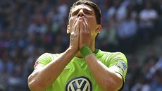 Mario Gomez, útoník Wolfsburgu, po prohe s Hamburkem.