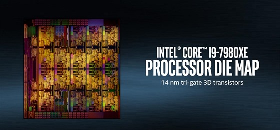 Struktura čipu Intel Core i9-7980XE